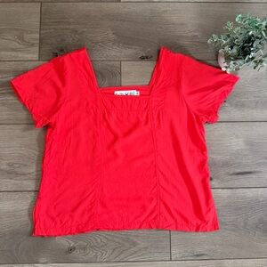 Jams World Vintage Women’s Bright Red Short Sleeve Top Size Medium